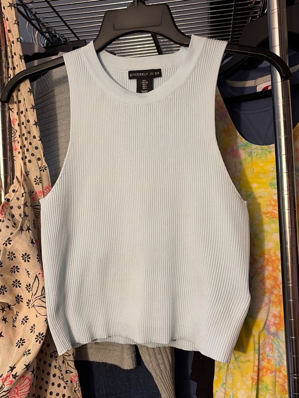 Sincerely Jules Blue Tank Top Tagged Large Best for Small